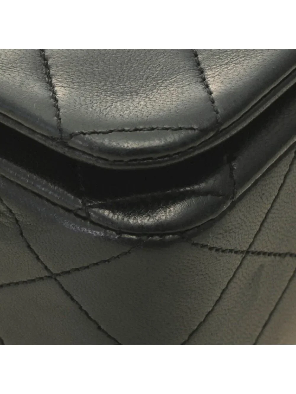 Chanel Quilted 23 Turnlock Full Flap Chain Shoulder Bag Black Gold Lambskin